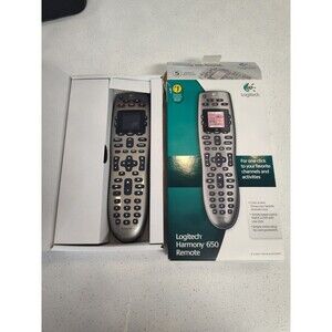 LOGITECH Harmony 650 Universal Remote Control Color Screen Silver New Sealed